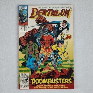 Vintage Marvel Comics DEATHLOK #5 | Nov 1991 | Guest X-Men & Fantastic Four